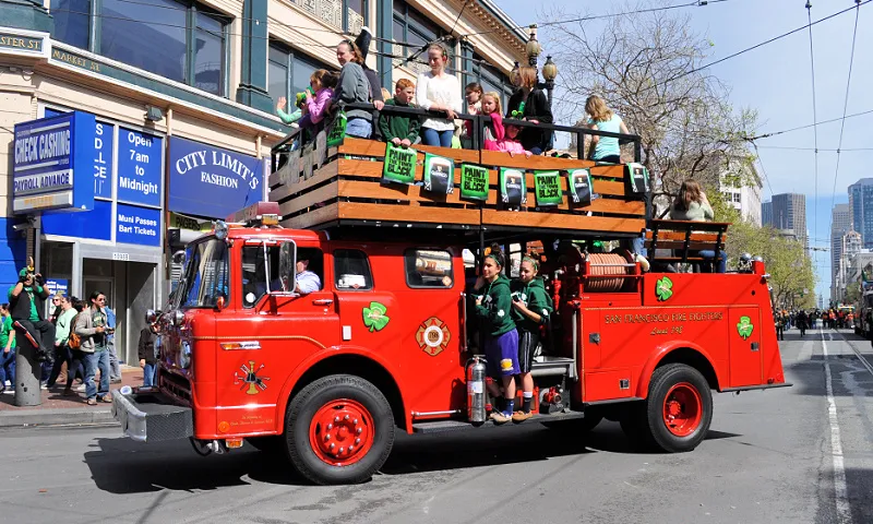An entry in the Saint Patrick's Day Parade in San Francisco in March