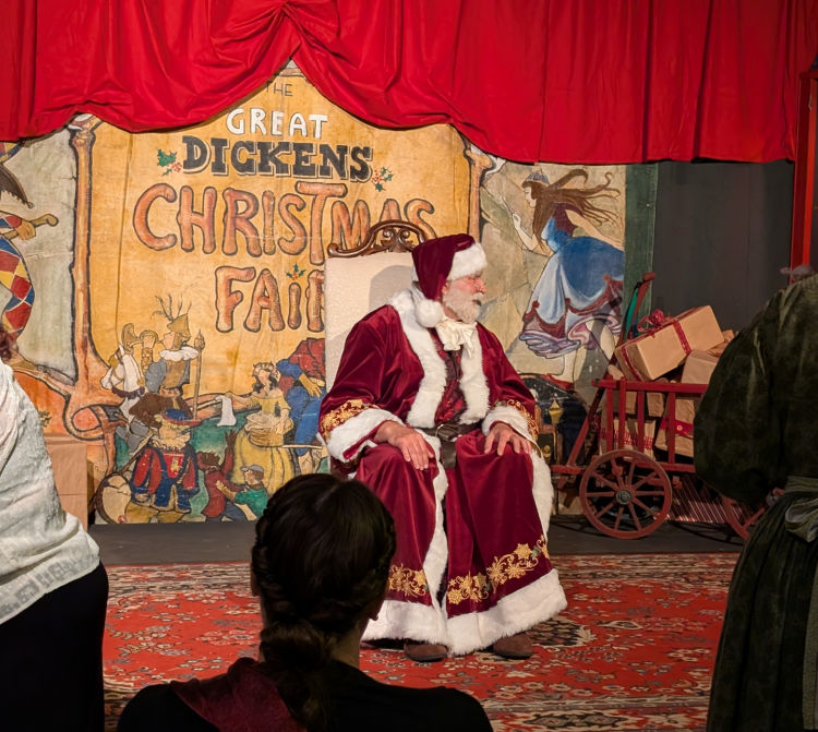 Santa at the Dickens Fair in San Francisco