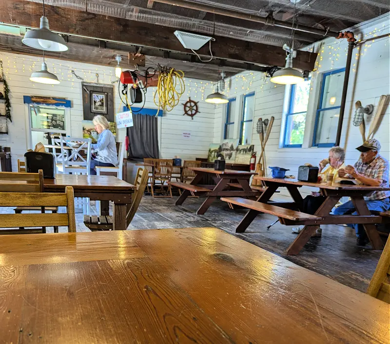 Seating inside the Boathouse in Golden Gate Park Seating inside the Boathouse in Golden Gate Park