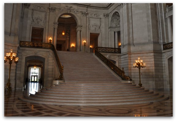 SF City Hall's Marble Staircase