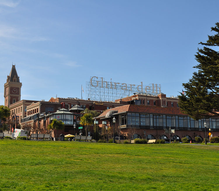 Ghirardelli from across the street in Fisherman's Wharf San Francisco