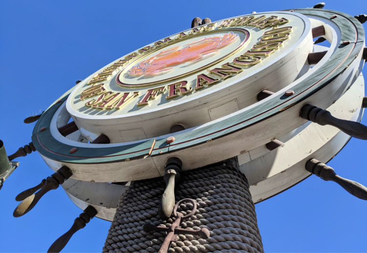 Sign in Fisherman's Wharf