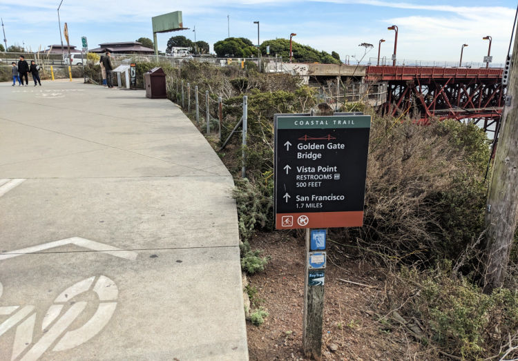 Sign to Walk Under the Bridge