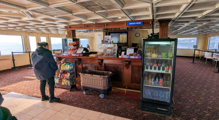 Snack Bar on Alcatraz Ferry