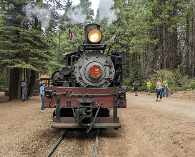 Steam Pouring Out of Train