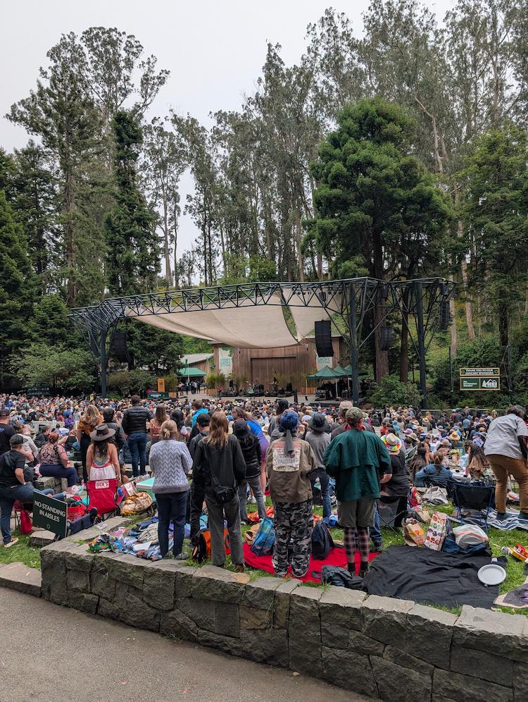 Locals and visitors enjoying the afternoon at Stern Grove
