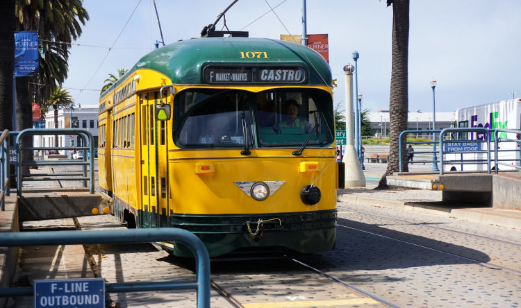 Streetcar Near Alcatraz