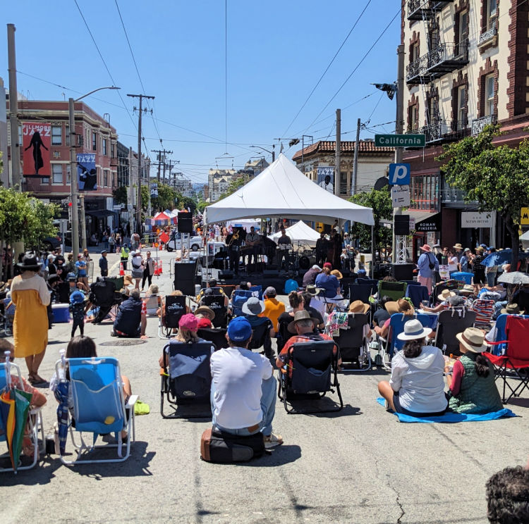 Live music at the Fillmore Jazz Festival in San Francisco