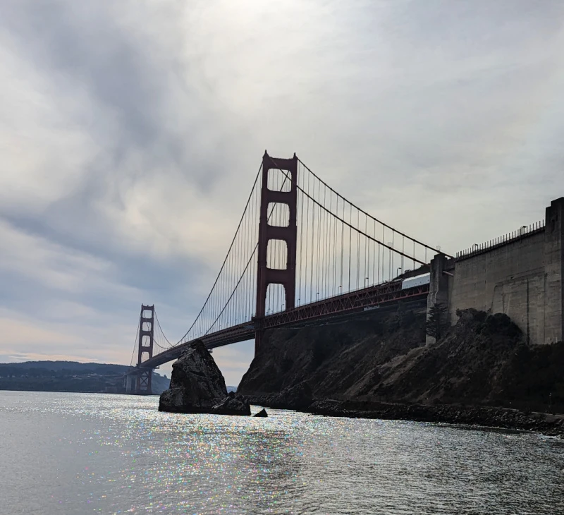 Cloudy day in November near the Golden Gate Bridge