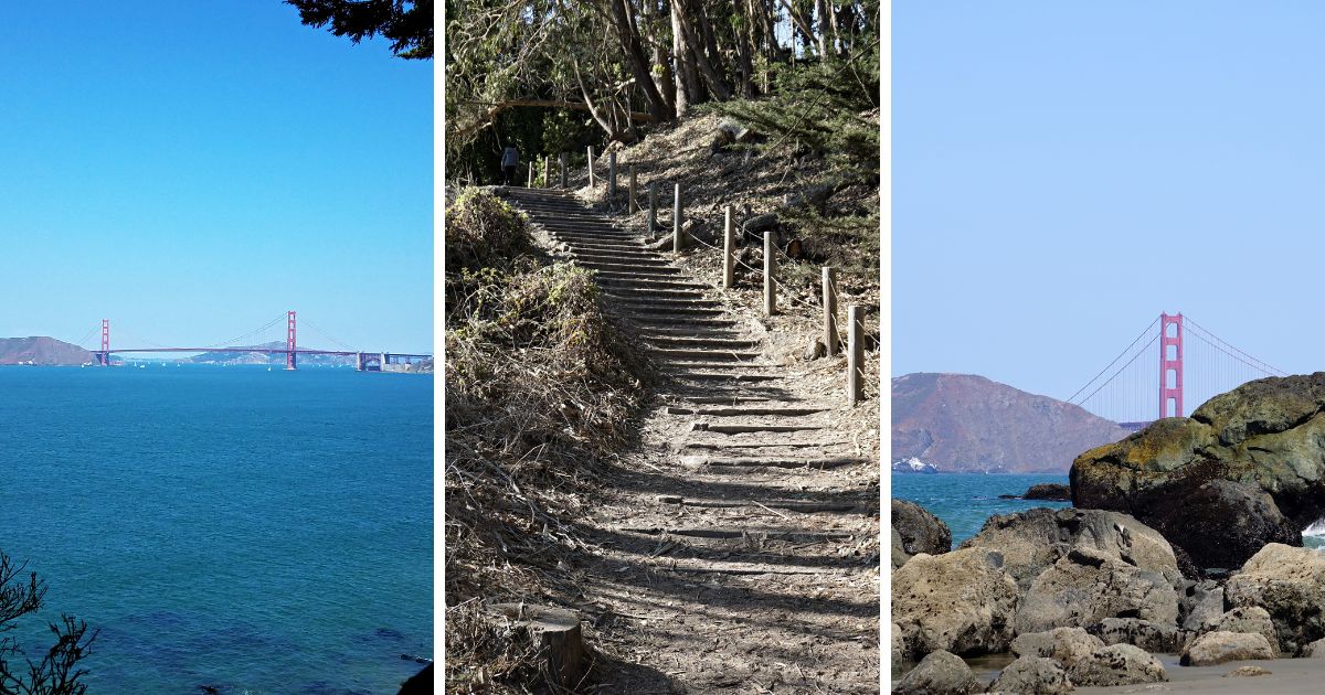 Three Photos of the Lands End Trail Three Photos of the Lands End Trail