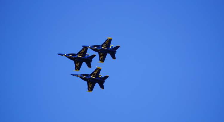 Three fighter jets in SF