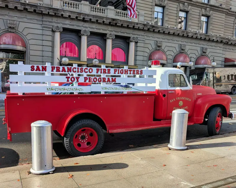 The truck for the SantaCon toy drive