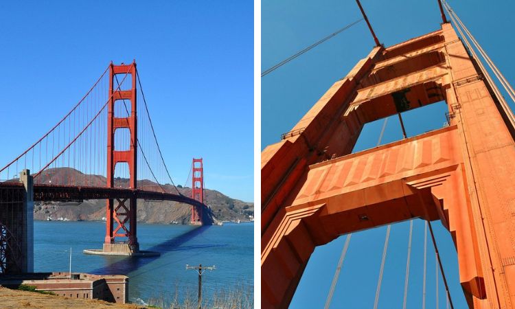 Two Pictures Golden Gate Bridge