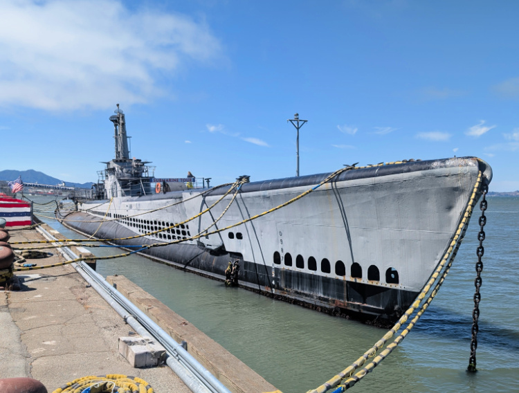 The USS Pampanito docked at Pier 45 in Fisherman's Wharf. The USS Pampanito docked at Pier 45 in Fisherman's Wharf.