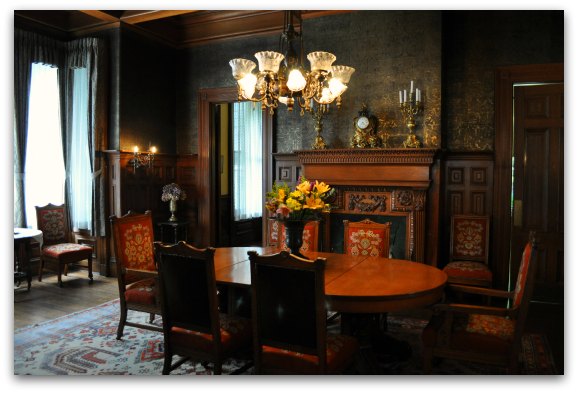 A dining room in an old Victorian House