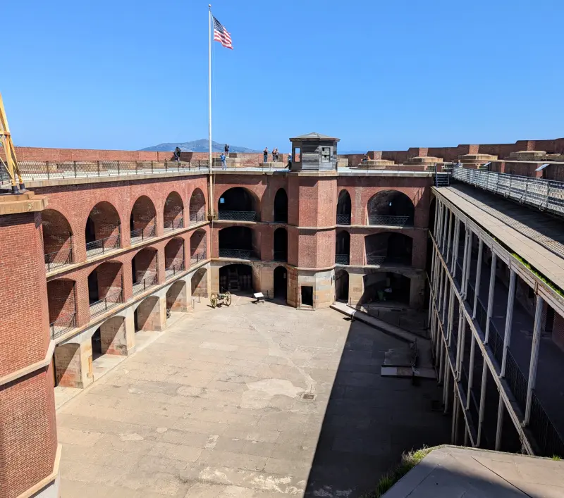 View into the Courtyard at Fort Point