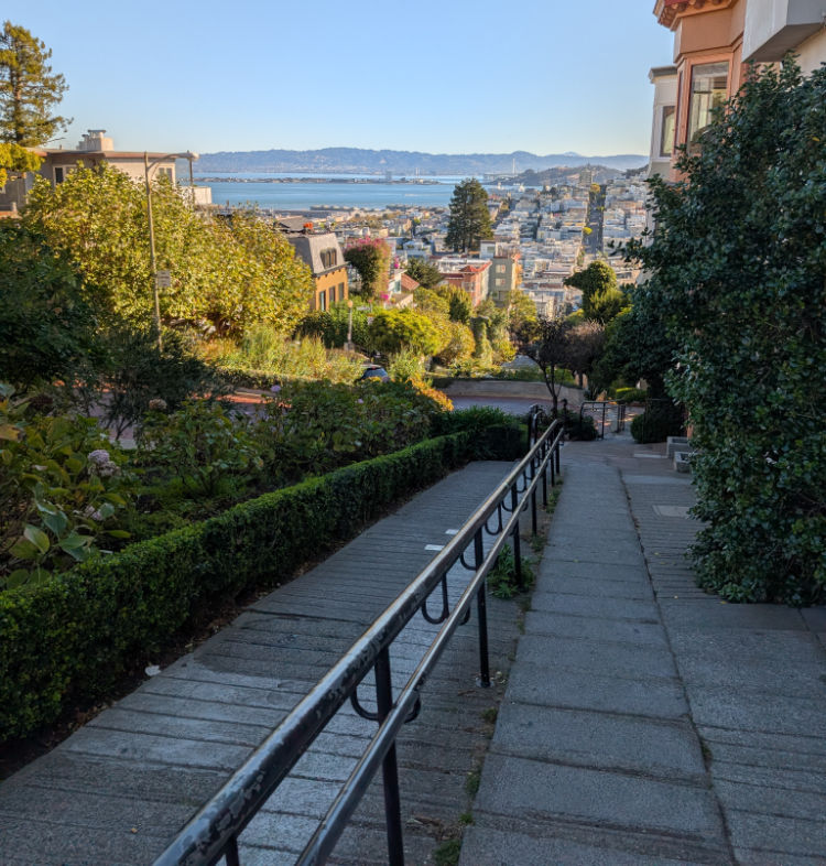 Views from the top of Lombard Street