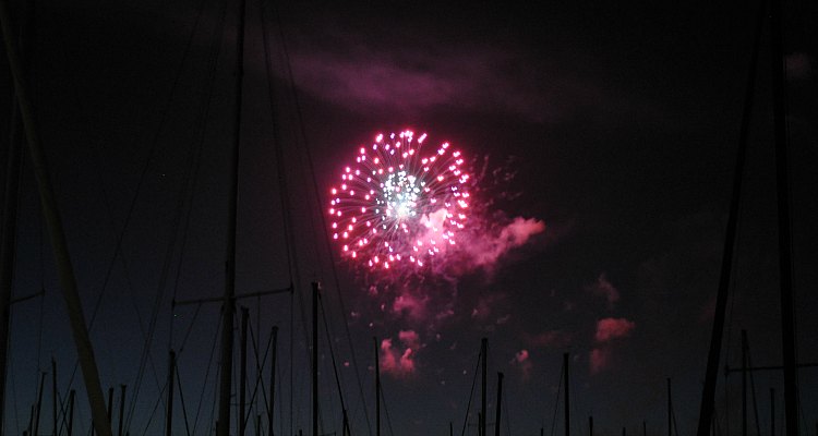 Visiting in July during the fireworks