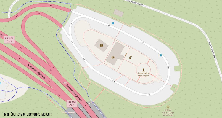 Map of Vista Point in Sausalito