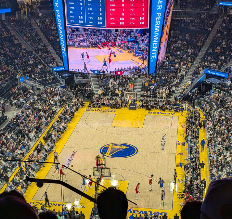 Warriors game at the Chase Center
