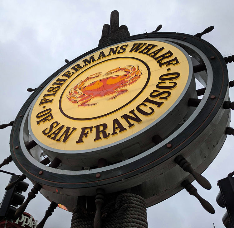 Famous Fisherman's Wharf sign in San Francisco
