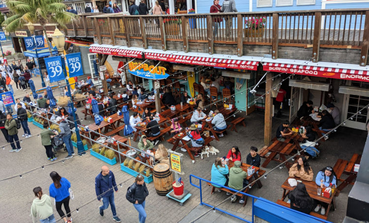 Wipe Out Outdoor Seating on Pier 39